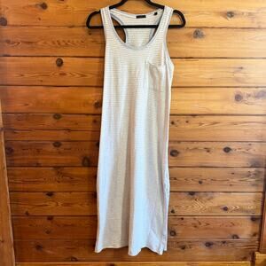 ATM Anthony Thomas Melillo Blue Striped Racerback Maxi Dress Small